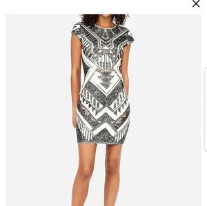 Express squenced Aztec dress